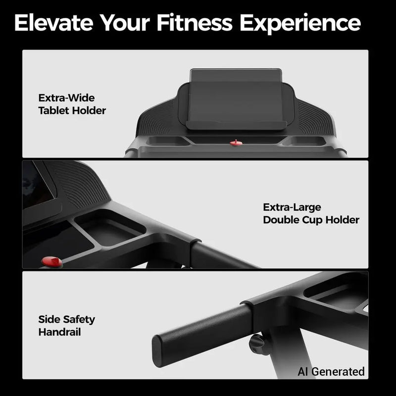 Portable Incline Treadmill with 12 Programs, 400 lbs - View 5 | SAMAG