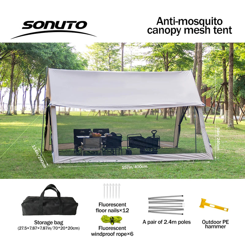 210D Outdoor 6-10p family camping anti-mosquito large | SAMAG