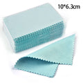 50pcs 10x6.3cm/10x6cm/8x6cm Silver Clean Polishing Cloth Soft Clean Wipe Wiping Cloth For Necklaces Rings Jewelry Clean Tools