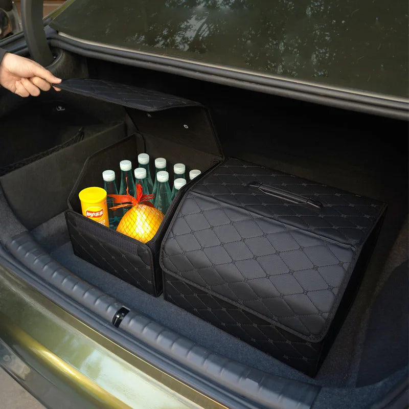 Foldable Car Trunk Organizer, Large Capacity Multi-Functional Auto Storage Box, Stowing Tidying Tool Bag for Car Interior