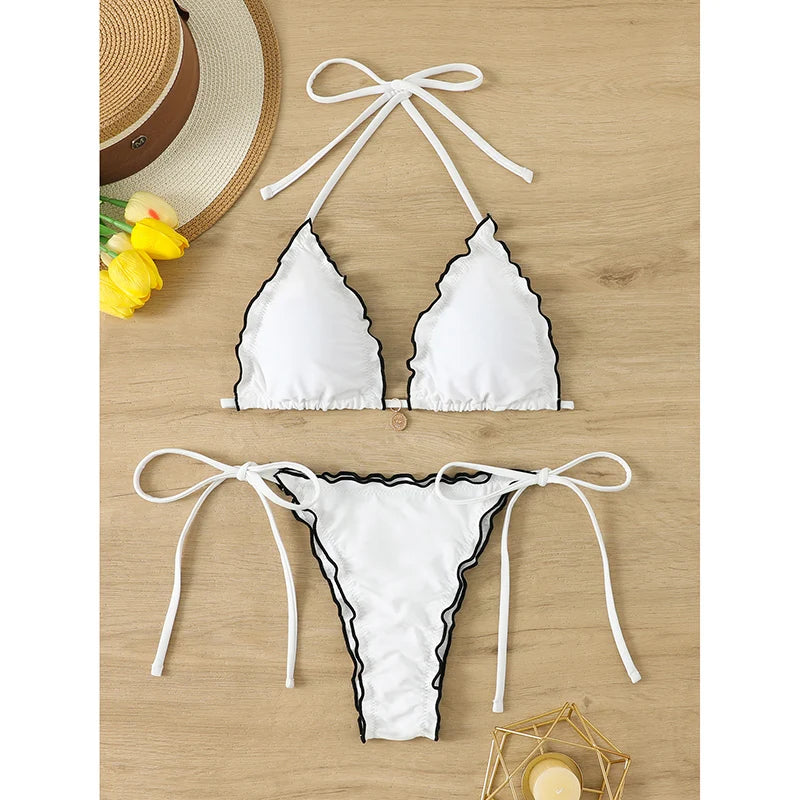 Sexy Triangle Micro Bikini Women Swimsuit Two-pieces | SAMAG
