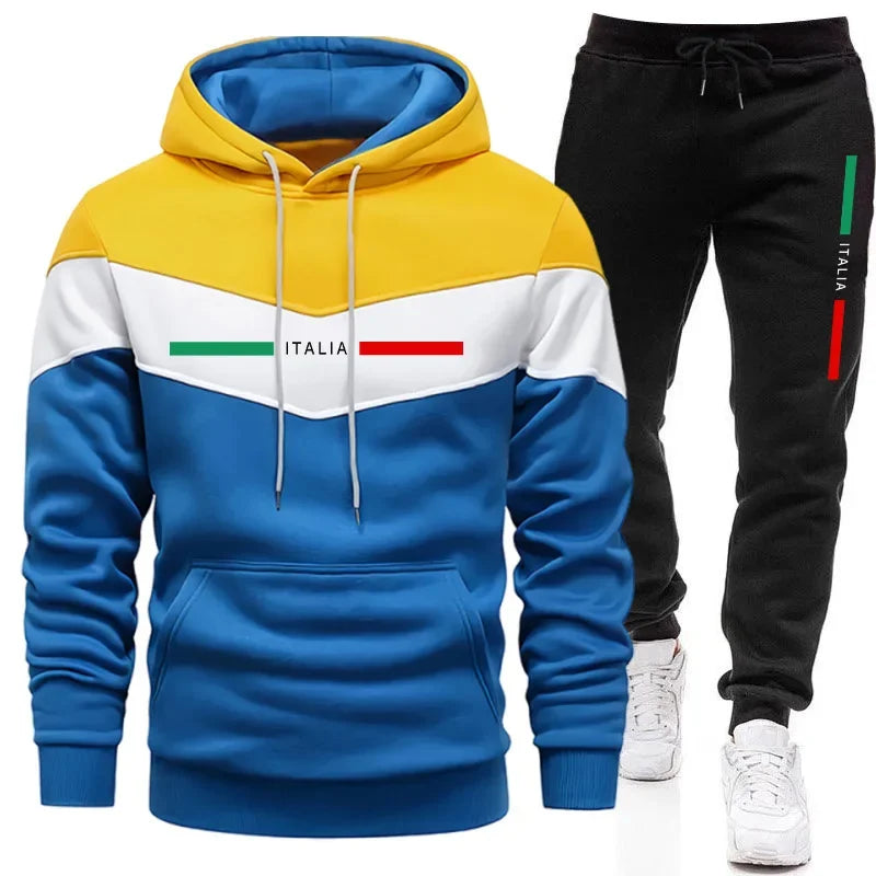 Casual Mens Tracksuit Print Sweatshirts Outdoors Fitness Sports Jogging Clothing Warm Single Piece Hoodie - View 5 | SAMAG