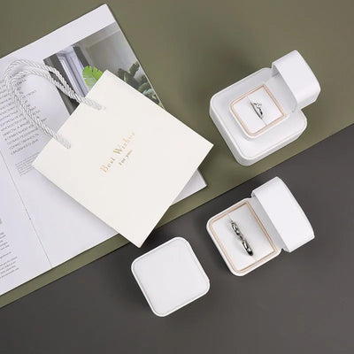 PU Jewelry Storage Box for Proposal Wedding Necklace Earring Ring Display Gift Fashion Accessory | SAMAG