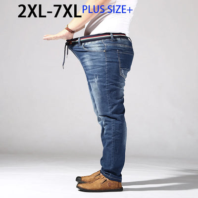 Plus Size Pants Business Men's Jeans 2Xl-6Xl Spring | SAMAG