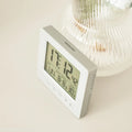 Digital Radio Alarm Clock with Thermometer, 5 Minute Function, 2 Alarm Time Settings, Simple Clock for Home Use