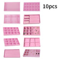 1 Set, (Including 8PCS) Flocking Jewelry Box Jewelry Tray