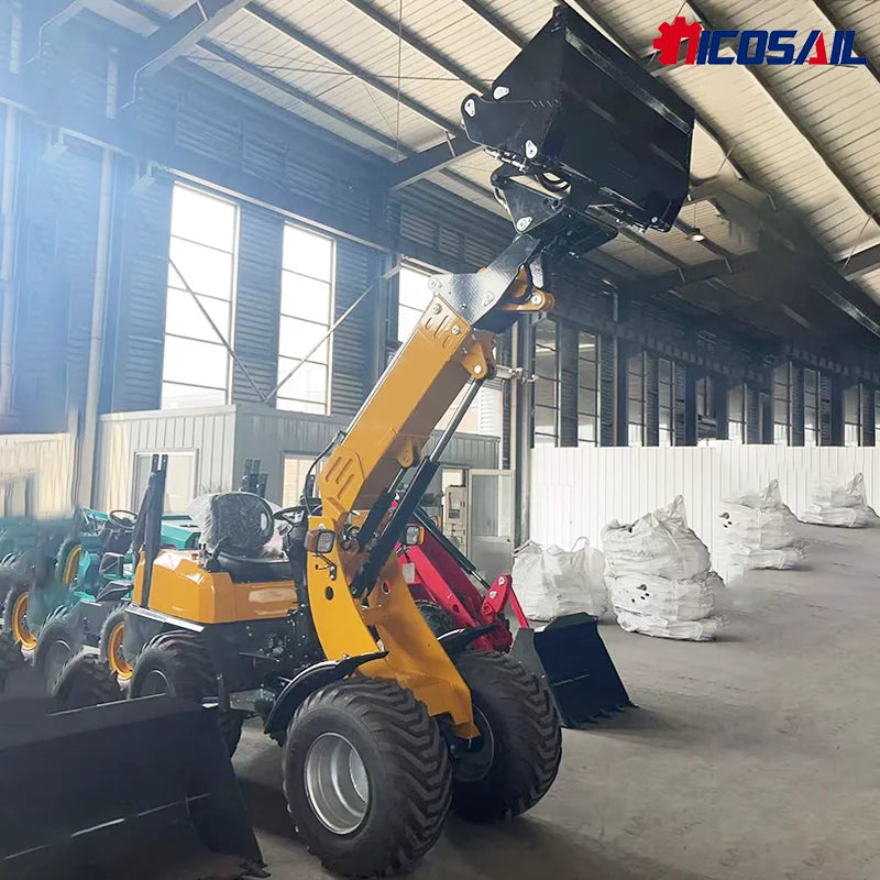 Customized Small Telescopic Loader Boom Wheel Loader 1ton, Front-End Electric Garden and Farm Loader.