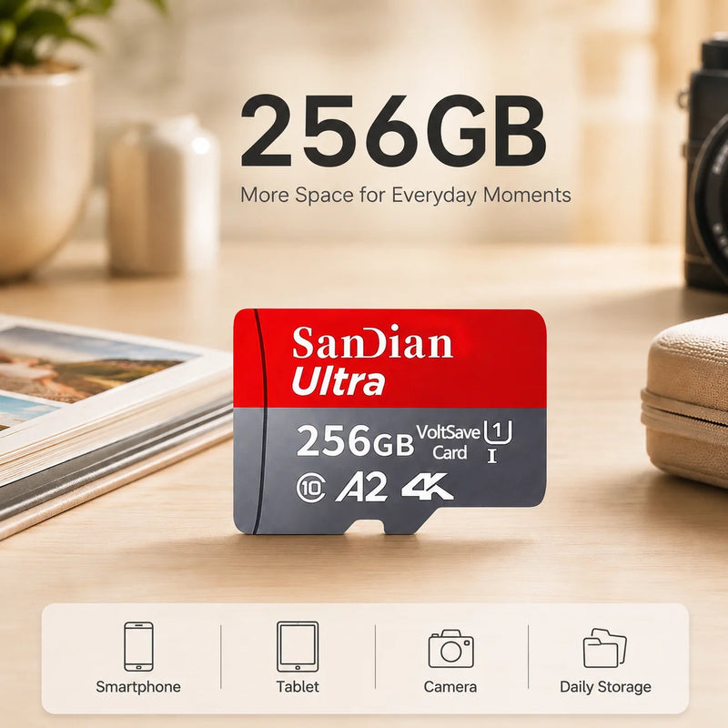 128GB 256GB Compact Micro TF/SD Memory Card Wide Compatibility SD Meomory Cards for Laptop PC Electronic Reader
