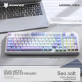 K94 Wireless Gaming Keyboard, BT 5.0/2.4GHz With Dual Mode 2-in-1 Receiver, 95 Keys TKL Rainbow LED Backlit Quiet Keyboard For