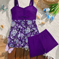 Black Dots Print Tankini Set Two Pieces Swimsuits | SAMAG