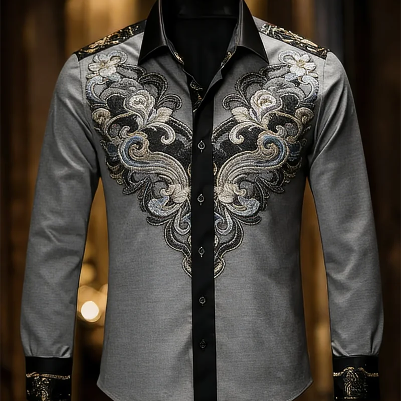 New 11 color men's long sleeved lapel shirt | SAMAG