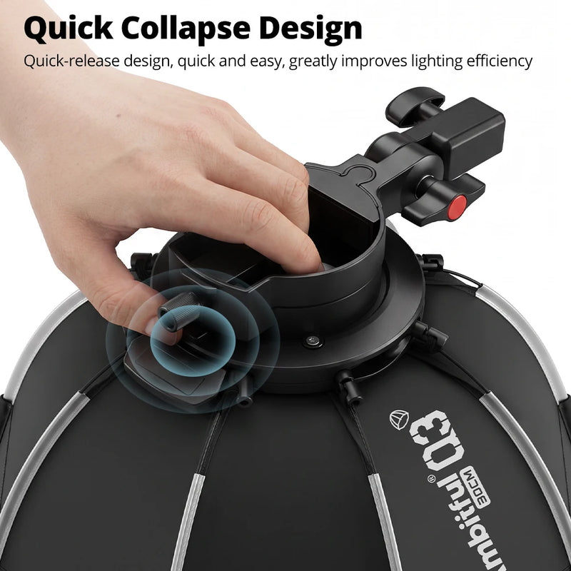 AMBITFUL Q3 On-top Camera Flashlight Softbox Quick Set-up Flash Bracket Softbox For Round Head Square Head Flash Speedlite