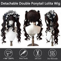 Blonde Pigtail Wig Long Curly Sweet Lolita Wigs with Bangs Heat Resistant Synthetic Hair For Women Halloween Cosplay Party Daily