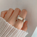 VENTFILLE 925 Sterling Silver Ring for Women Girl Gift Retro Open Trend Unique Design Geometric Asymmetric Jewelry Dropship