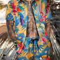 Men's New Hawaiian Short-Sleeved Shirt Shorts Set Summer | SAMAG