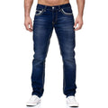 Straight Jeans Men Washed no hole Spring Summer Boyfriend | SAMAG