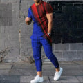 Summer Fashion Men's Fashionable Printed Breathable Comfortable Round Neck T - Shirt and Pants Set Outdoor - View 5 | SAMAG