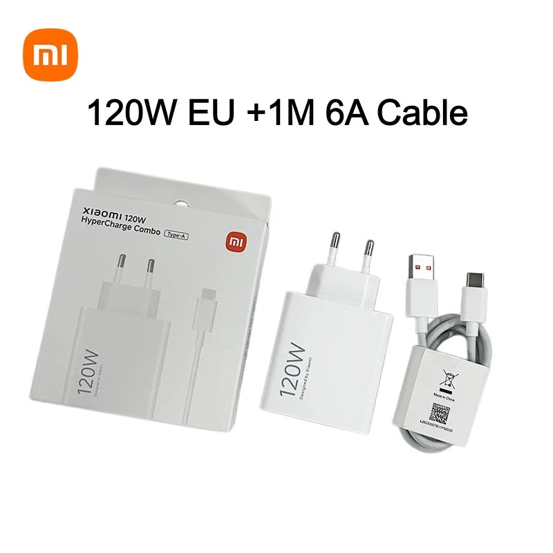 Original Xiaomi 120W 100W Charger Fast Charging Turbo Charger Type C Cable Xiaomi 17 17T 15 15T 14 POCO X8 X7 Pro Redmi Note 15