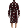 2026 New Men's Home Pajamas Sushi Red Skull Digital Full Print Casual Bathrobe Spring and Summer Thin Quick-drying Home Robes wi