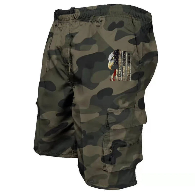 Men's Elastic Waist Cargo Work Shorts Outdoor Leggings | SAMAG