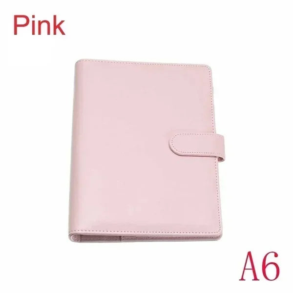 Vintage Refillable Notebook A5 A6 File Folder Notepad Cover Leather Ring Binder Office Documents Organizer Paper Storage