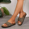 Summer Collection Of Breathable Couple Slippers, Unisex Round Toe Single Strap Sandals Casual Slip-Ons Springfresh Grey Summer Vibes.Dear, you can adjust the buttons on the shoe upper according to your foot width