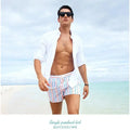 Striped Men Casual Shorts Beach Pants Board Short Quick Dry Sports Trunk Summer Seaside Beachwear Loose Homewear Sleeping Pajama