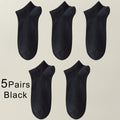 5 Pairs Spring Summer Thin Men's Bamboo Fiber Socks Short | SAMAG