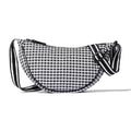 Fashion Canvas Plaid Hobos Crossbody Bag for Women Shoulder Bag Half Moon Chest Bags Tote Lady Travel Shopper Bag Female Purses