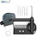 H2ofloss Water Flosser Portable Oral Irrigator 570ml 140PSI High Pressure 6 Modes 5 Nozzles with Storage Bag USB Rechargeable