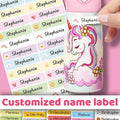 4.6CM Long Custom Name Sticker, Personalized Cartoon Fresh Cute Waterproof Modern School Supply Label, Customized Name Stickers