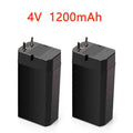 Lead Acid 1200mAh 4V Storage Battery Mosquito Bat Batteries LED Lamp Headlights Flashlight Rechargeable High Capaci