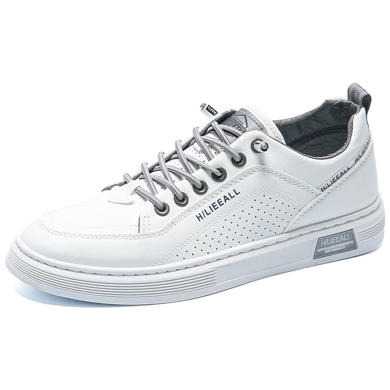 Men's flat casual shoes Four season new breathable lightweight soft-soled outdoor walking shoes student white sports board shoes