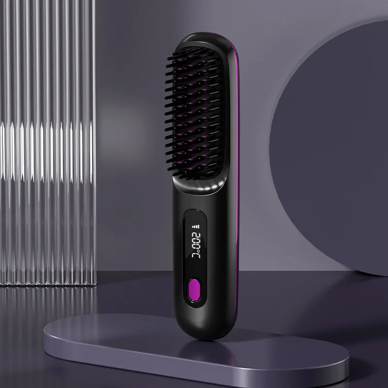 New Cross Border Wireless Straightening Comb, Negative Ion Straightening Comb, Wireless Straight Roll Portable Straightening Cur