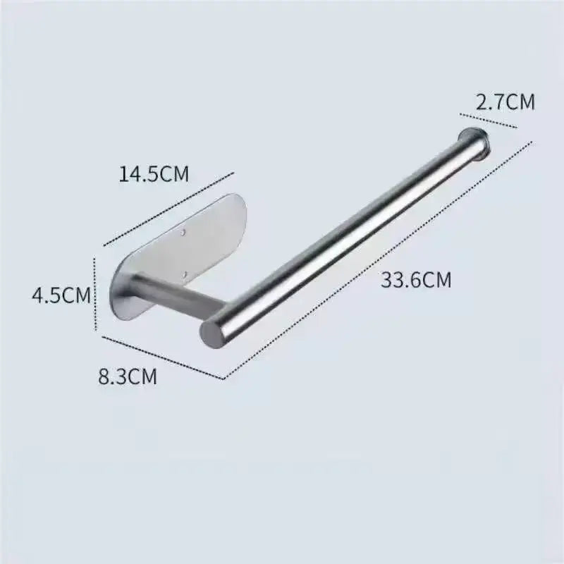Stainless Steel Silver / Black Paper Towel Wipe Hanging Rack Can Store Cling Film Roll For The Kitchen - View 7 | SAMAG