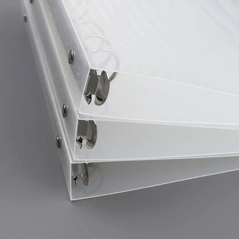 A6 Frosted Loose-Leaf Binder Folder Premium PP File Folder Semi Transparent Elastic Band Office Supplies for School Business