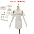Anime Alien Stage Mizi Sua Cosplay Costume Wig Dark Blue Dress Pink Blue Long Hair Gloves Stockings Belt Set Uniform for Christm