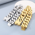 KALEN 43MM Wide 316L Stainless Steel Larger Bracelet for Women Men Punk Shiny Choker Necklace Personalized Party Jewelry