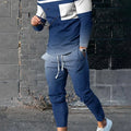 New Men's Striped Printed Breathable and Comfortable Round Neck T - Shirt and Pants Set for Summer Outdoor - View 5 | SAMAG