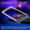 Type-C 3.1 SSD Case Enclosure Box 2.5 HDD SATA To USB 3.0 With 5Gbps Adapter External Housing Hard Drive Box Transparent/Black