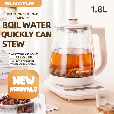 SUNATUR Kettles Electric Glass 220V Multifunction Health | SAMAG