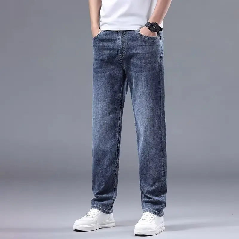 Men New Spring Autumn Jeans Male Fashion Loose Straight | SAMAG