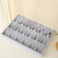 18 Grids Velvet Jewelry Display Stackable Exquisite Jewellery Holder Portable Ring Earrings Necklace Organizer Box