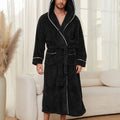 Autumn and Winter Comfortable Cotton Flannel Luxury Open Weave Couples' Sleepwear Men's Warm Bathrobe Sleepwear Nightwear