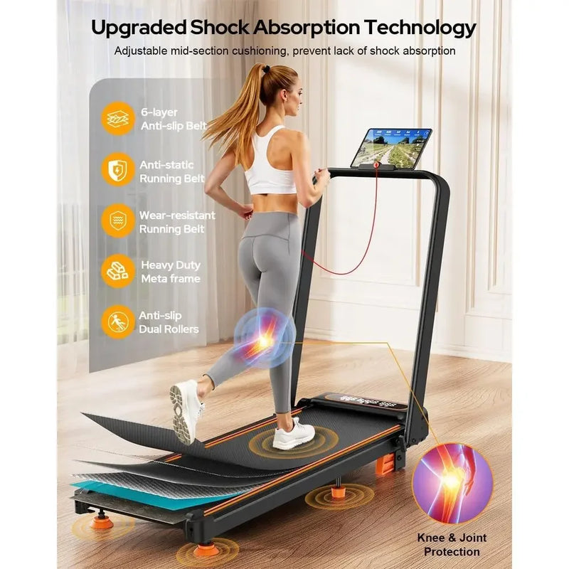 Enhanced 3.5HP Portable Desk Treadmill with 10% Incline - View 6 | SAMAG