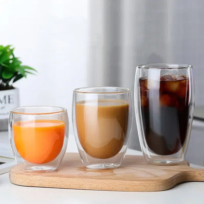 Heat Resistant Double Wall Glass Cup 80-650Ml Beer Milk | SAMAG