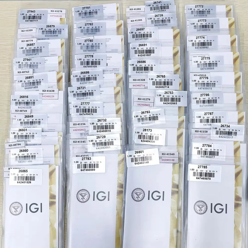 Mishang jewelry CVD HPHT lab grown diamonds 1ct 1.5ct 2ct 2.5ct 3ct NO IGI Certificate Laboratory Lab Created Diamond Wholesales