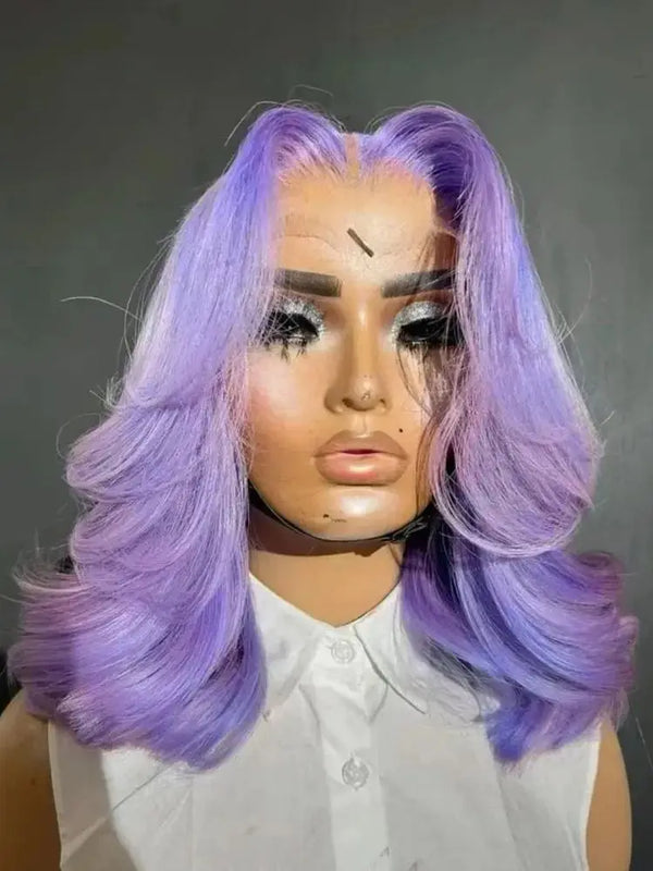 Hot Red Short Body Wave Lace Front Wigs 13x4 HD Bob Lace Wig Pre Plucked Glueless Synthetic Daily Wear Cosplay Heat Resistant