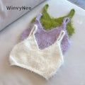 WinvyNee New Spring Women Knit Short Tank Top Solid - View 4 | SAMAG