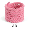 0.7mm Round Thick Hemp Style Shoelaces Solid Color for Men Women Hiking Sports Running